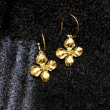 Golden Banana Leaf Earring