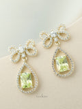 Apple Green Bow Earrings