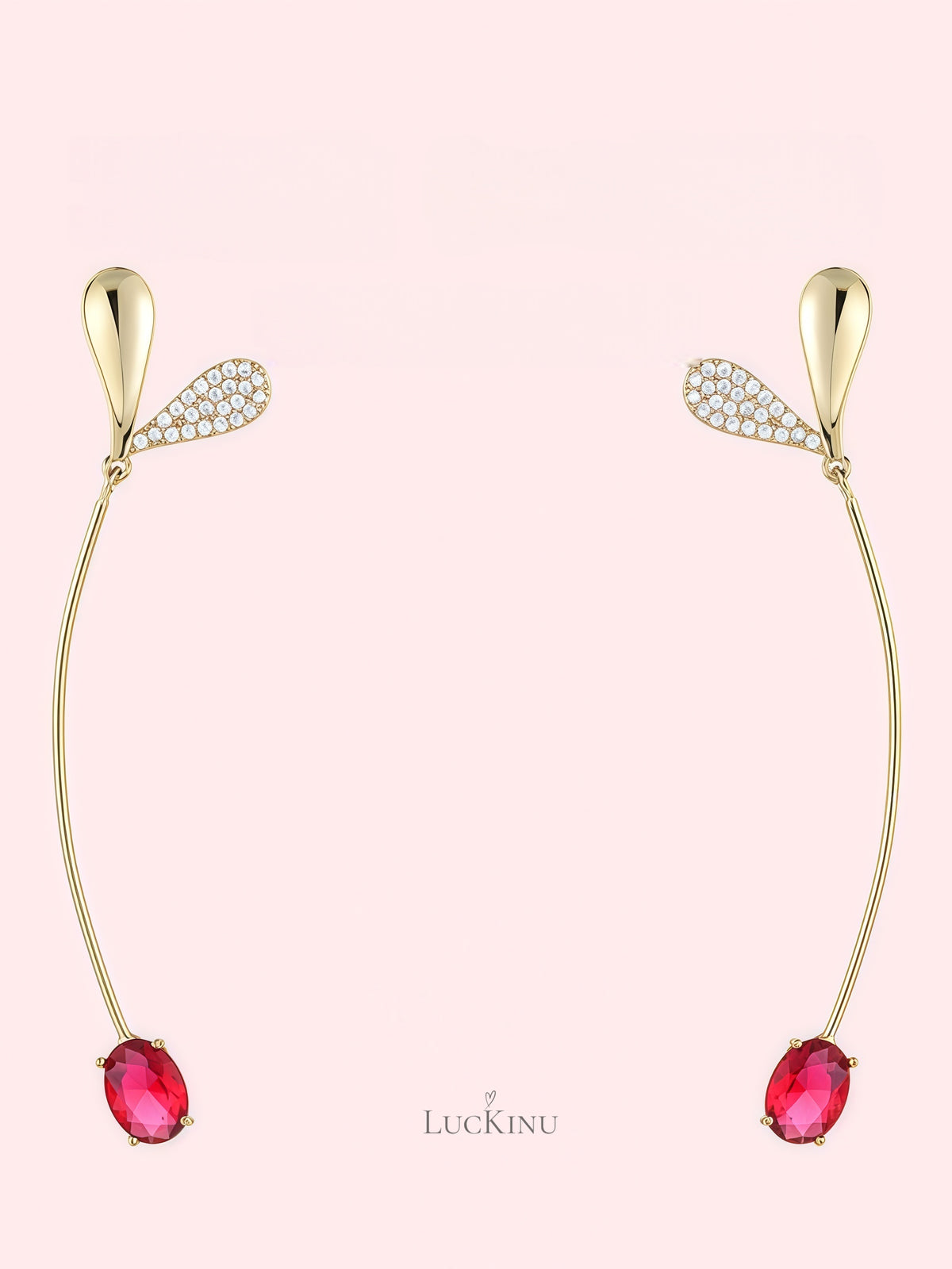 Spring Heart Drop Earrings