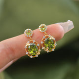 romantic crystal stud earrings
