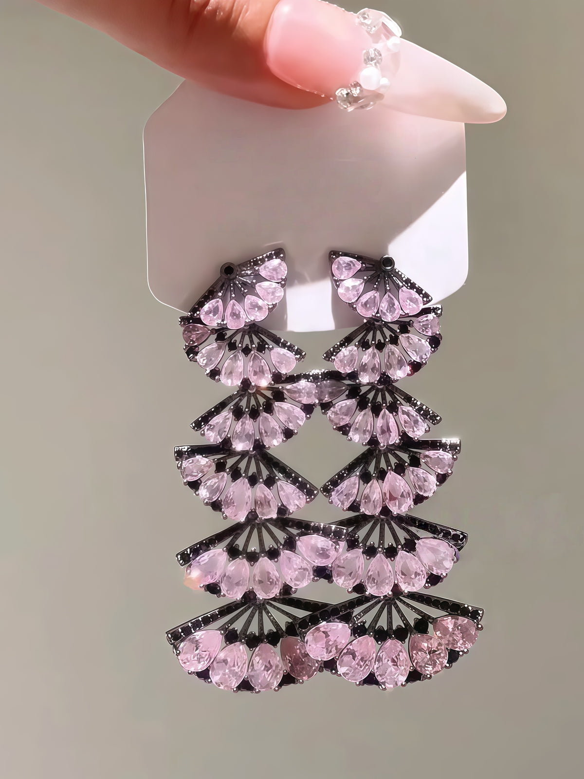 Lavender Fan Earrings