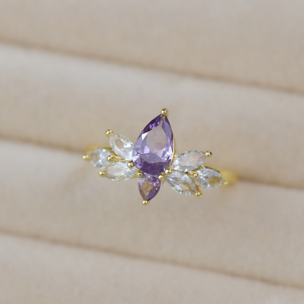 Vintage Marquise Lavender Stone Cocktail Ring