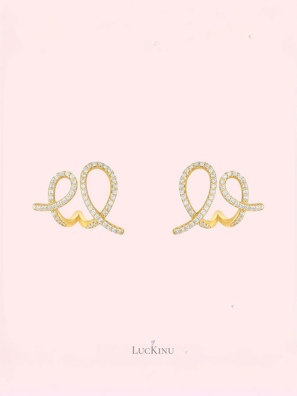 Cream Swirl Pavé Earrings