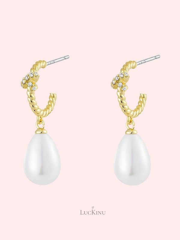 Pure Drop Hoop Earrings