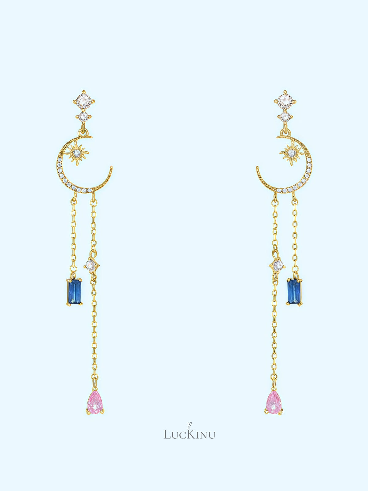 Starlit Moon Tassel Earrings