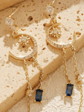 Starlit Moon Tassel Earrings