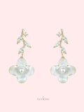 Gardenia Shell Crystal Earrings