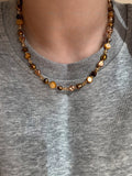 Natural Tiger Eye Mala-Style Necklace