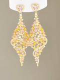 Nyx Yellow Crystal Tassel Drop Earrings