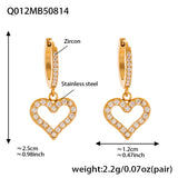 Heart Zircon Heart Earring