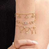 Style Star Evil Eye Dainty Layered Bracelet