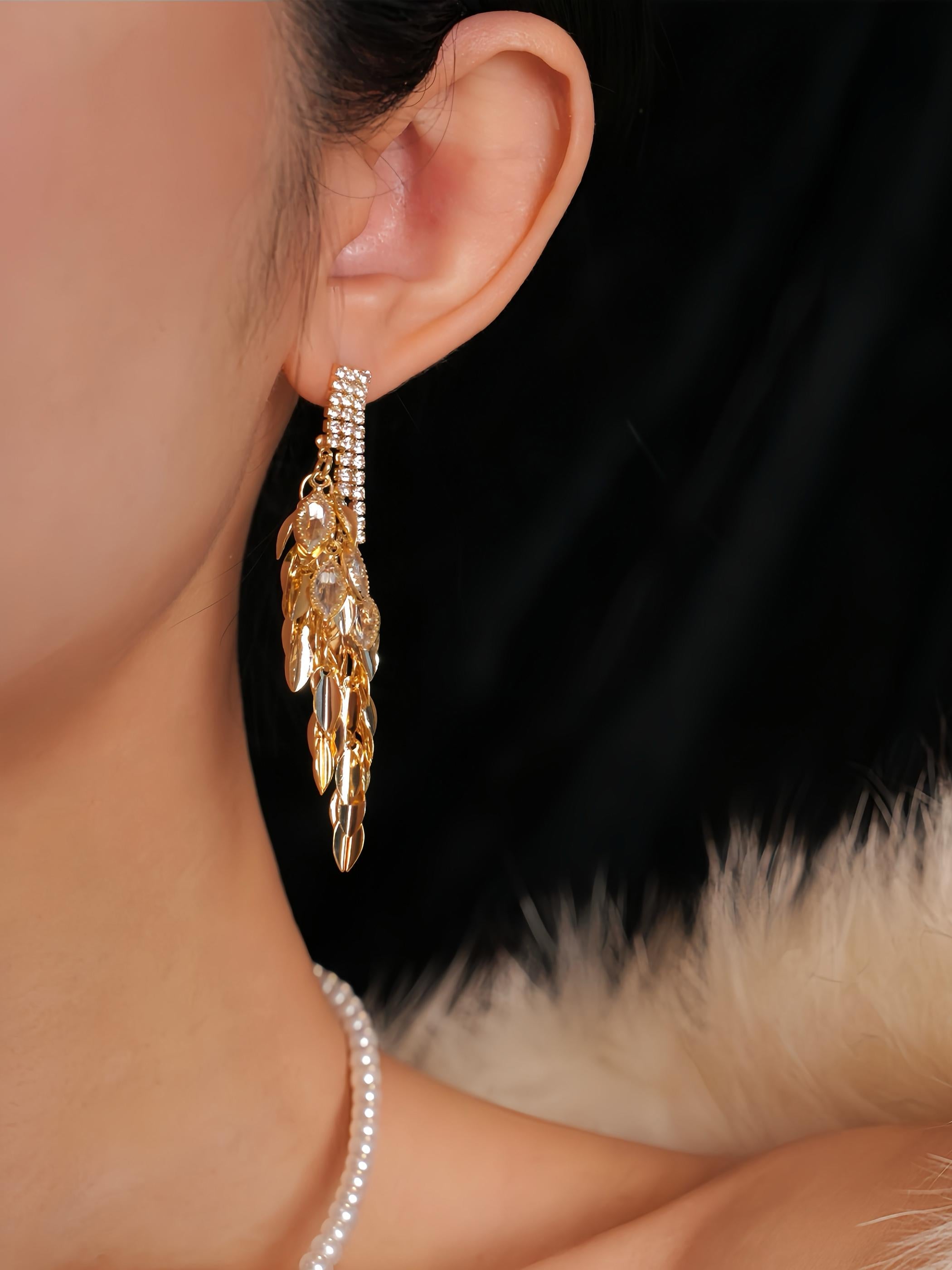 art deco dangle earrings