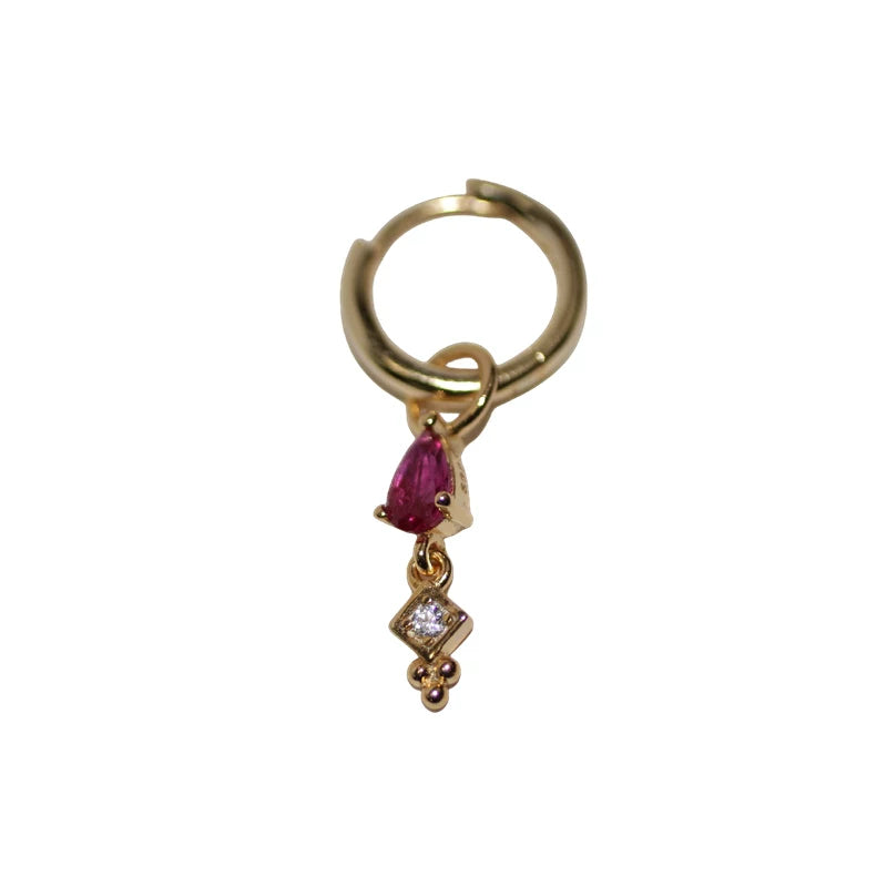 Vintage Ruby Red Stud