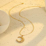 Rhinestone Cross Key Pendant Necklace