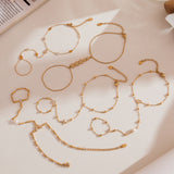 Luxury CZ Hand Chain Bracelet – 18K Gold-Plated Stainless Steel, Elegant Statement Jewelry