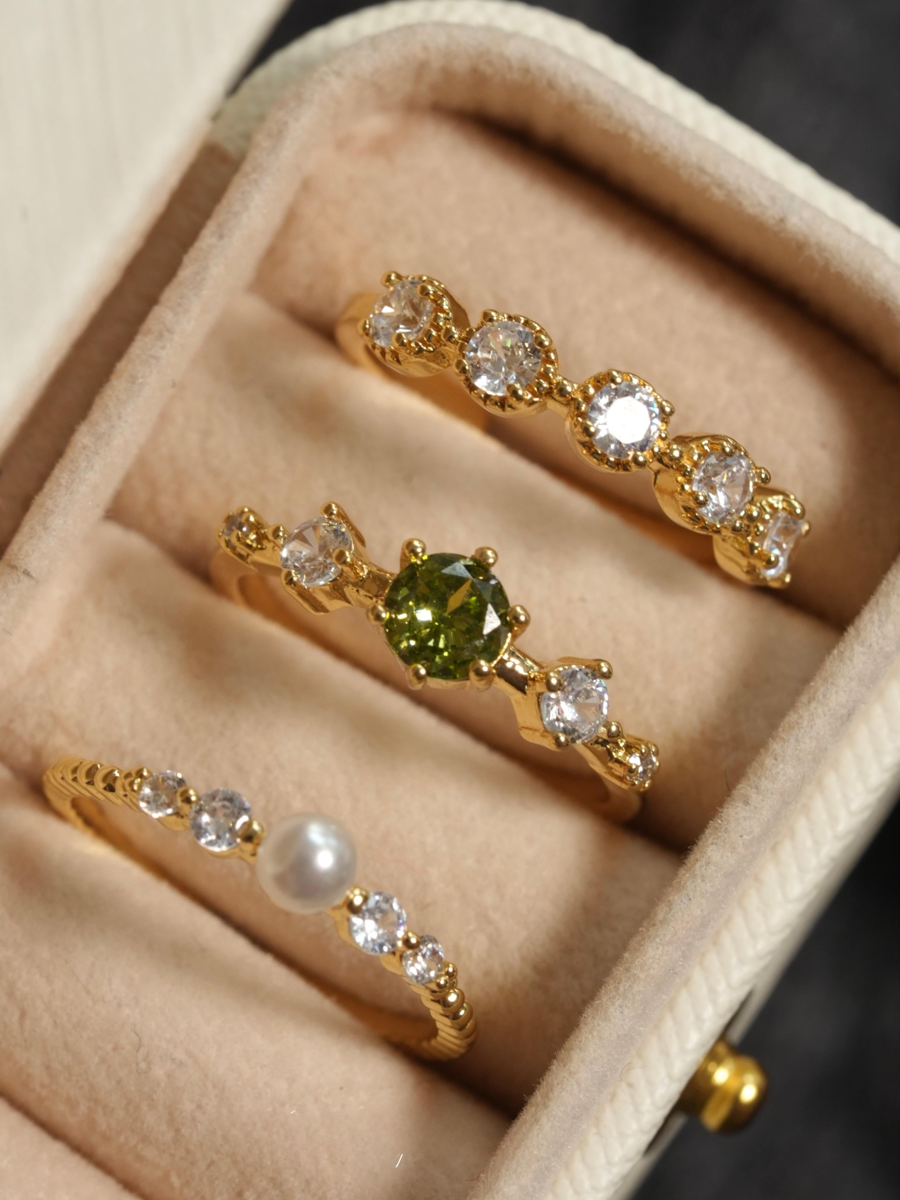 dainty gold stacking ring