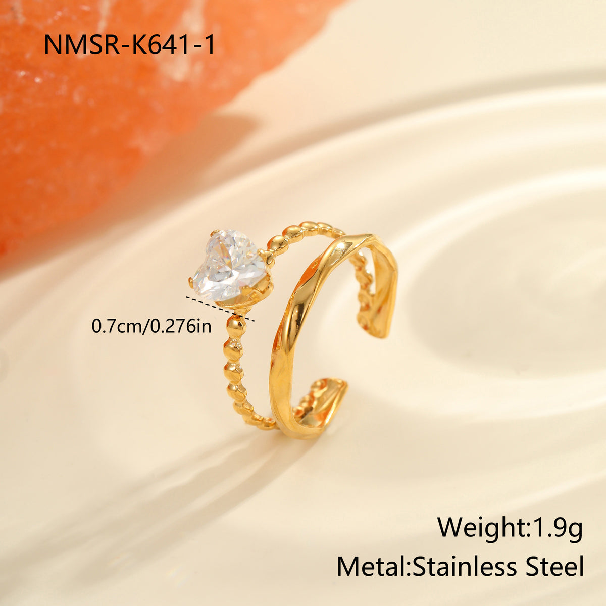 Elegant Minimalist Shine Rings