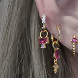 Vintage Ruby Red Stud