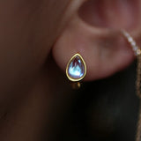 Mermaid Moon Teardrop Earring Sterling Silver