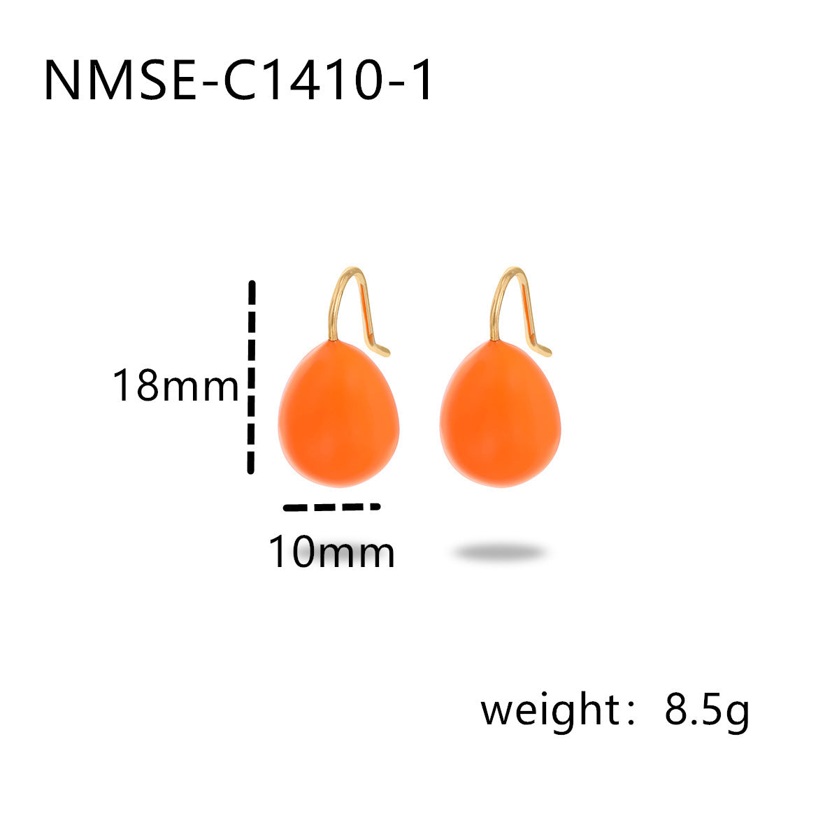 Minimalist Color Enamel Waterdrop Earrings – Stainless Steel Lightweight Luxury Statement Jewelry for Women, Tarnish-Free & Chic