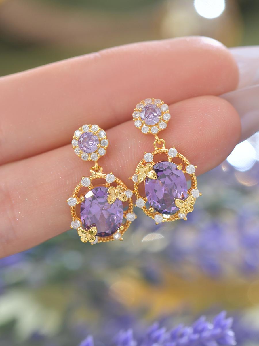 antique floral earrings