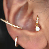 Mermaid Teardrop CZ Earrings 925 Sterling Silver