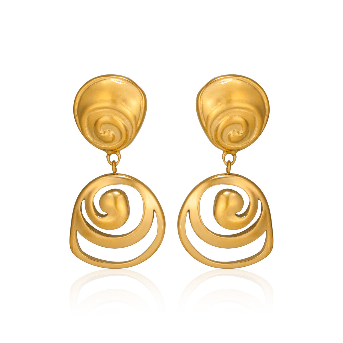 Geometric Hollow Pendant Earrings