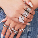 Wide Hollow Open Ring – Minimalist Chunky Stainless Steel Statement Band, 18K Gold Plated Adjustable Knuckle Ring