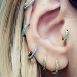 Blue Baroque Cartilage Hoop
