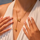 Geometric Circle Pendant Necklace