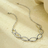 Geometric Oval & Circle Necklace & Bracelet – Minimalist, Elegant Design