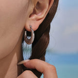 Fish Scale Hoop Earrings