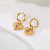 Heart-Shaped Drop Earrings