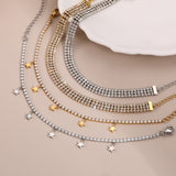 Vintage Pave Crystal Necklace & Bracelet