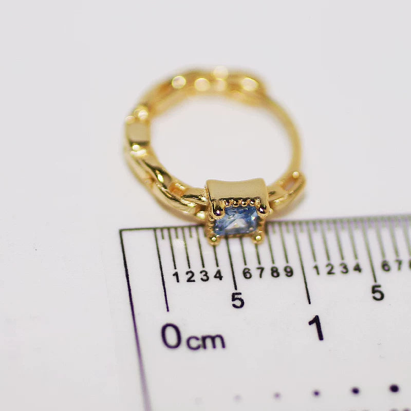 Cool Blue Stackable Ear Cuff