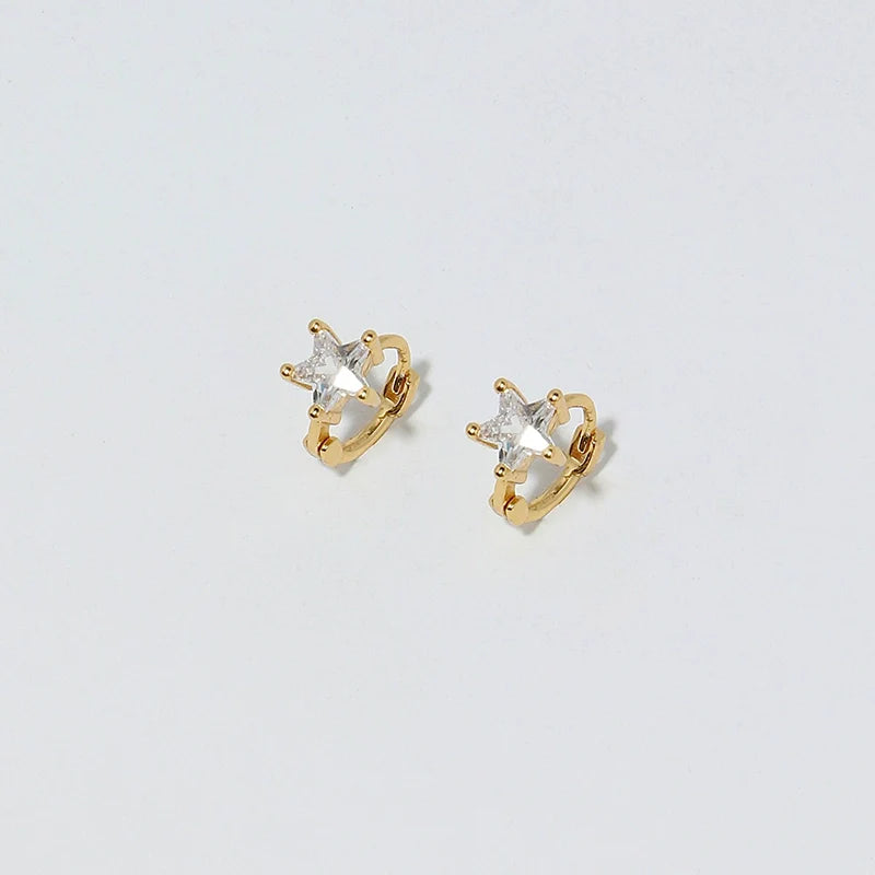 S925 Sterling Silver Star Stud Earrings