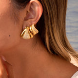 Elegant Heart Drop Earrings – Stainless Steel with Zircon Stones, Minimalist Luxury Jewelry for Women