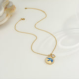 Hand-Painted Zircon Pendant Necklace