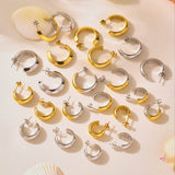 C-Hoop Color Block Earrings