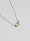 18K Gold-Plated Stainless Steel Teardrop AAA Cubic Zirconia Necklace