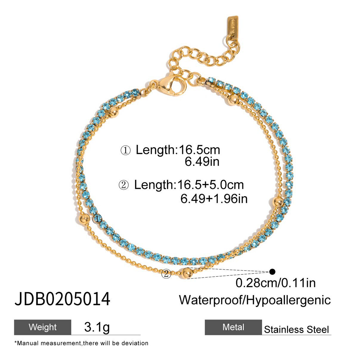 Star Moon Dainty Bracelet