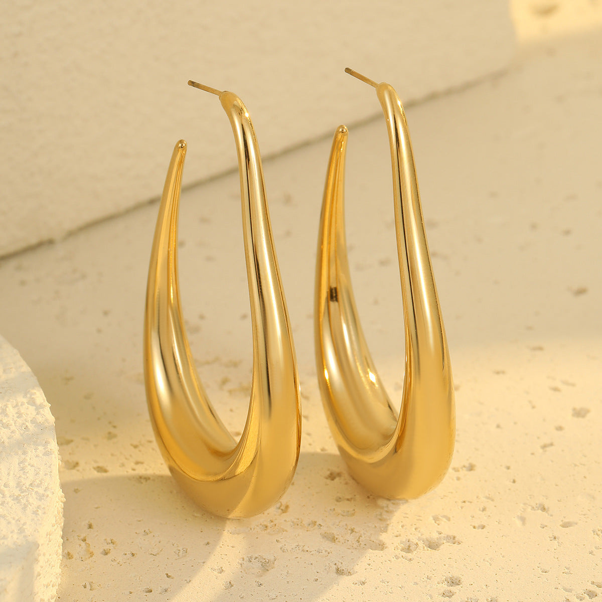 Hollow U-Shaped Stud Earrings