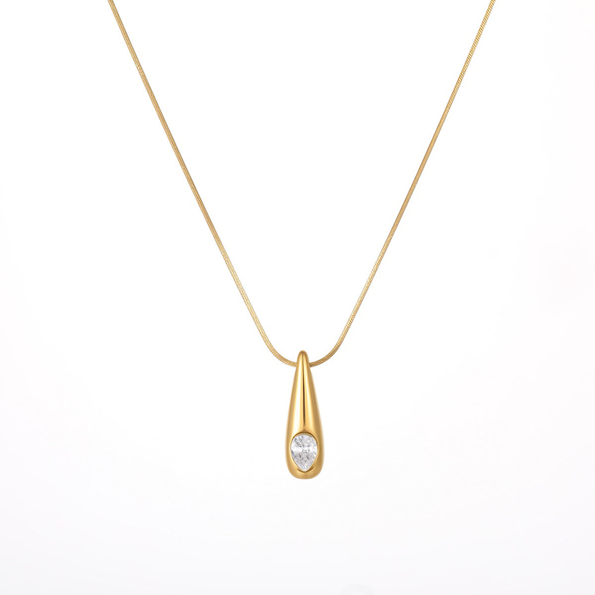 Waterdrop Pendant Necklace Stud