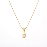 Waterdrop Pendant Necklace Stud