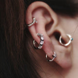 Baroque CZ Sterling Silver Ear Cuff