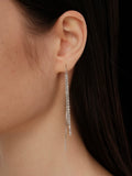S925 Sterling Silver Italian Chain Tassel Threader Earrings