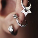 Pavé Star Cartilage Hoop