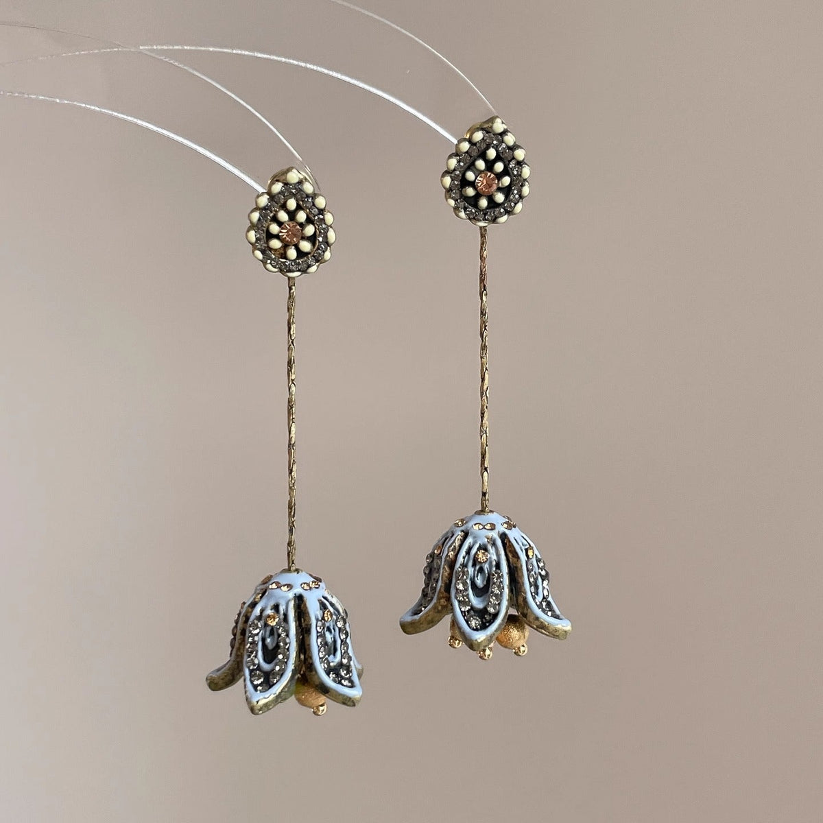 retro chandelier earrings
