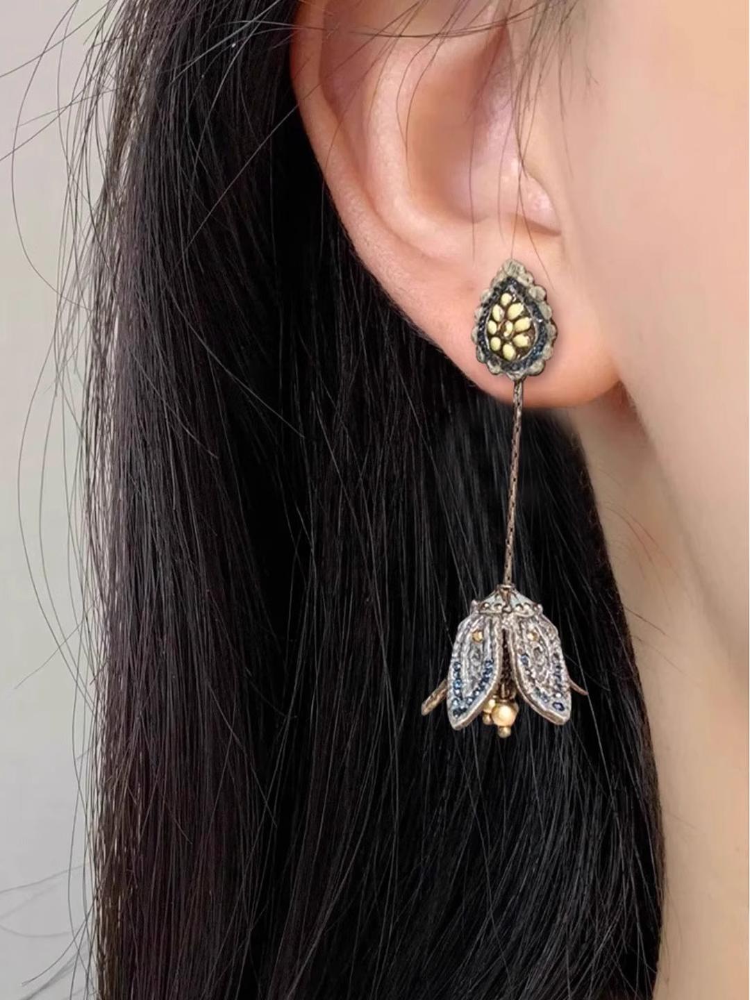 art deco dangle earrings