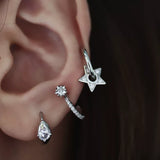Pavé Star Cartilage Hoop